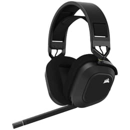 Casque réducteur de bruit gaming filaire + sans fil avec micro Corsair HS80 RGB Wireless - Noir