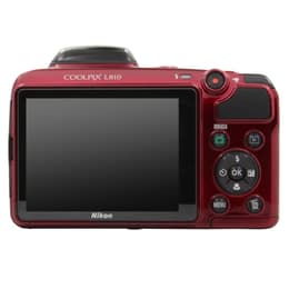 Compact - Nikon Coolpix L810 Rouge Nikon Nikkor 26X Wide Optical Zoom ED VR 22.5-585mm f/3.1-5.9