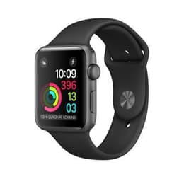 Apple Watch (Series 2) 42 - Aluminium Gris sidéral - Bracelet Sport Noir