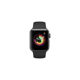 Apple Watch (Series 3) 38 - Aluminium Gris sidéral  - Bracelet Sport Noir