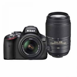 Reflex - Nikon D5100 Noir Nikon Nikkor AF-S DX 18-55mm f/3.5-5.6G VR + 55-300mm f/4-5.6 VR