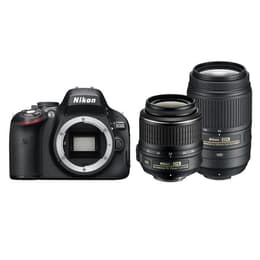 Reflex - Nikon D5100 Noir Nikon Nikkor AF-S DX 18-55mm f/3.5-5.6G VR + 55-300mm f/4-5.6 VR