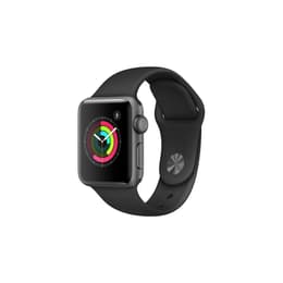 Apple Watch (Series 2) 38 - Aluminium Gris - Bracelet Sport Noir