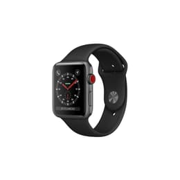 Apple Watch (Series 3) 38 - Aluminium Gris sidéral  - Bracelet Sport Noir