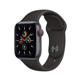 Apple Watch (Series SE) GPS + Cellular 40 mm - Aluminium Gris sidéral - Bracelet sport Noir