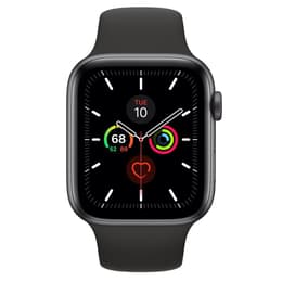 Apple Watch (Series 5) GPS + Cellular 44 mm - Aluminium Gris sidéral - Bracelet sport Noir