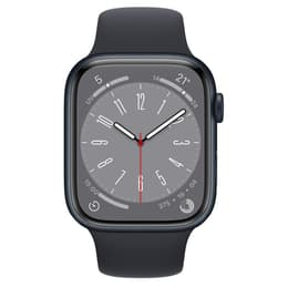 Apple Watch (Series 8) GPS + Cellular 45 mm - Aluminium Minuit - Bracelet sport Noir