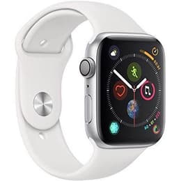 Apple Watch (Series 4) 2018 GPS 44 mm - Aluminium Argent - Sport Blanc