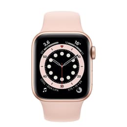 Apple Watch (Series 6) 2020 GPS 40 mm - Acier inoxydable Or - Bracelet sport Rose