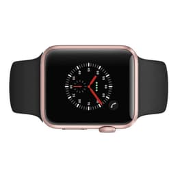 Apple Watch (Series 6) 2020 GPS 40 mm - Aluminium Or - Bracelet sport Noir