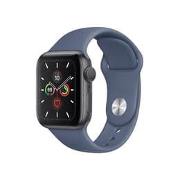 Apple Watch (Series 5) 2019 GPS 44 mm - Aluminium Gris sidéral - Bracelet sport Bleu