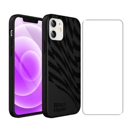 Coque Back Market iPhone 12 mini et écran de protection - Plastique recyclé - Noir
