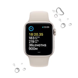 Apple Watch Series SE 2 (2022) GPS + Cellular 44 mm - Aluminium Starlight - Bracelet sport Starlight