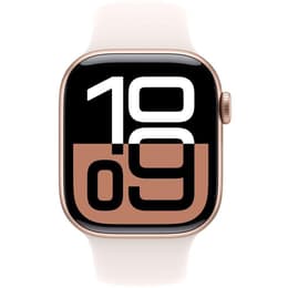 Apple Watch Series 10 (2024) GPS + Cellular 46 mm - Aluminium Or rose - Bracelet sport