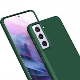 Coque Galaxy S21 Plus et 2 écrans de protection - Silicone - Vert