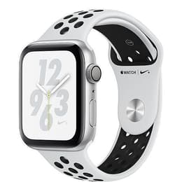 Apple Watch Series 4 (2018) GPS + Cellular 40 mm - Aluminium Argent - Bracelet sport Nike Blanc/Noir