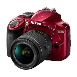 Reflex - Nikon D3400 Rouge Nikon Nikon AF-P DX Nikkor 18-55mm f/3.5-5.6G VR