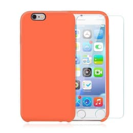 Coque iPhone 6 Plus/6S Plus et 2 écrans de protection - Silicone - Nectarine