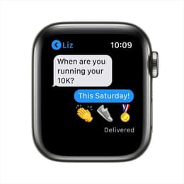 Apple Watch Series 7 (2021) - (bracelet non inclus) - GPS + Cellular 45 mm - Graphite Acier inoxydable