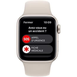 Apple Watch (Series SE) 2022 GPS 44 mm - Aluminium Lumière stellaire - Bracelet sport Lumière stellaire