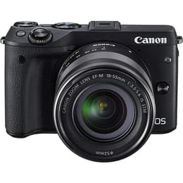 Hybride - Canon EOS M3 - Noir + Objectif EF-M 18-55/3.5-5.6 IS STM