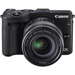 EOS M3 - Noir + Canon Zoom Lens EF-M 18-55mm f/3.5-5.6 IS STM f/3.5-5.6