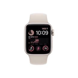 Apple Watch Series SE 1 (2020) GPS + Cellular 44 mm - Aluminium Or - Bracelet sport White