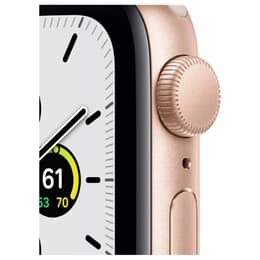 Apple Watch (Series SE) 2020 GPS + Cellular 44 mm - Aluminium Or - Bracelet sport Blanc