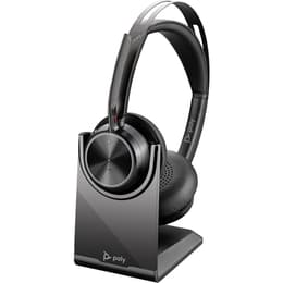 Casque réducteur de bruit sans fil avec micro Hp Poly Voyager Focus 2 - Noir