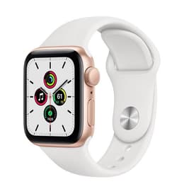 Apple Watch (Series SE) 2020 GPS 40 mm - Aluminium Or - Bracelet sport Blanc