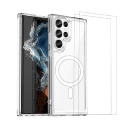 Coque Galaxy S23 Ultra et 2 écrans de protection - TPU - Transparent