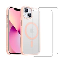 Coque iPhone 13 et 2 écrans de protection - TPU - Rose