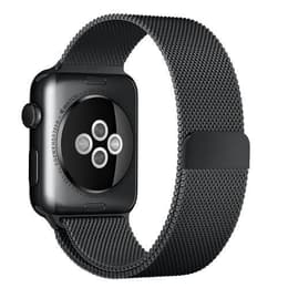 Apple Watch Series 7 (2021) GPS + Cellular 41 mm - Acier inoxydable Graphite - Bracelet milanais Black