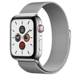 Apple Watch (Series 5) 2019 GPS + Cellular 44 mm - Aluminium Argent - Milanais Argent