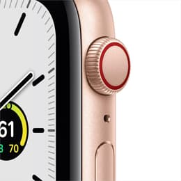 Apple Watch (Series SE) 2020 GPS + Cellular 44 mm - Aluminium Or - Bracelet sport Rose des sables