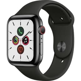 Apple Watch (Series 5) 2019 GPS + Cellular 44 mm - Aluminium Gris sidéral - Sport Noir