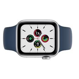 Apple Watch (Series 5) 2019 GPS 44 mm - Aluminium Argent - Boucle sport Bleu