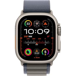 Apple Watch Ultra 2 (2023) GPS + Cellular 49 mm - Titane Titane naturel - Boucle Alpine Blue