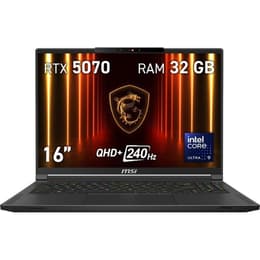 MSI Stealth 16 AI A2HWGG-047ES OLED 16" Core Ultra 9 4.5 GHz - SSD 1 TB - 32 Go - NVIDIA GeForce RTX 5070 QWERTY - Espagnol