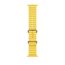 Apple Watch Ultra (2022) GPS + Cellular 49 mm - Titane Natural Titanium - Bracelet Océan Jaune