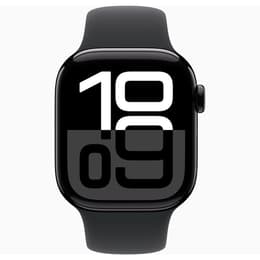 Apple Watch Series 10 (2024) GPS + Cellular 46 mm - Aluminium Noir de jais - Boucle sport Black