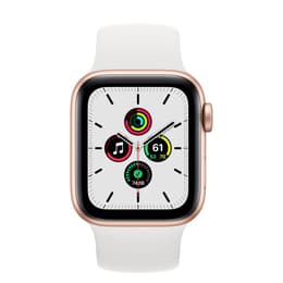 Apple Watch Series 6 (2020) GPS + Cellular 40 mm - Aluminium Gold - Bracelet sport White