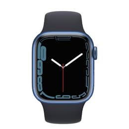 Apple Watch Series 7 (2021) GPS + Cellular 41 mm - Aluminium Blue - Bracelet sport Black