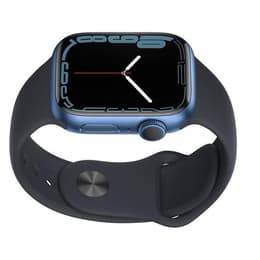 Apple Watch Series 7 (2021) GPS + Cellular 41 mm - Aluminium Blue - Bracelet sport Black