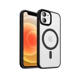 Coque iPhone 12 Mini et 2 écrans de protection - TPU - Transparent et Noir