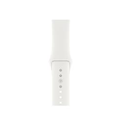 Apple Watch Series 9 (2023) GPS + Cellular 45 mm - Acier inoxydable Silver - Bracelet sport White
