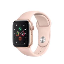 Apple Watch Series 5 (2019) GPS + Cellular 44 mm - Acier inoxydable Or - Bracelet sport Pink