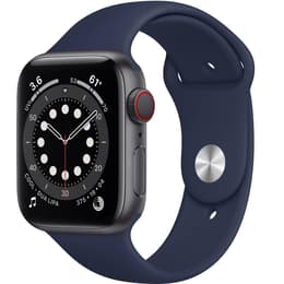 Apple Watch (Series 6) 2020 GPS + Cellular 40 mm - Aluminium Gris sidéral - Bracelet sport Bleu