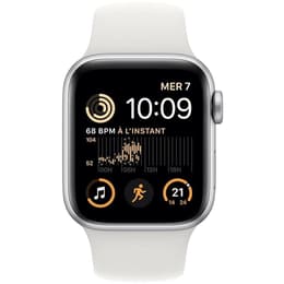 Apple Watch (Series SE) 2022 GPS 40 mm - Aluminium Argent - Bracelet sport Blanc