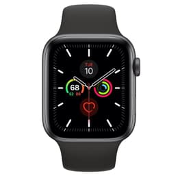 Apple Watch (Series 5) 2019 GPS 44 mm - Aluminium Gris - Bracelet sport Noir